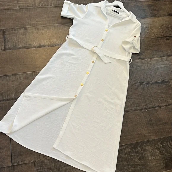 NWOT BELTED SHIRT DRESS SIZE L - Picture 11 of 16